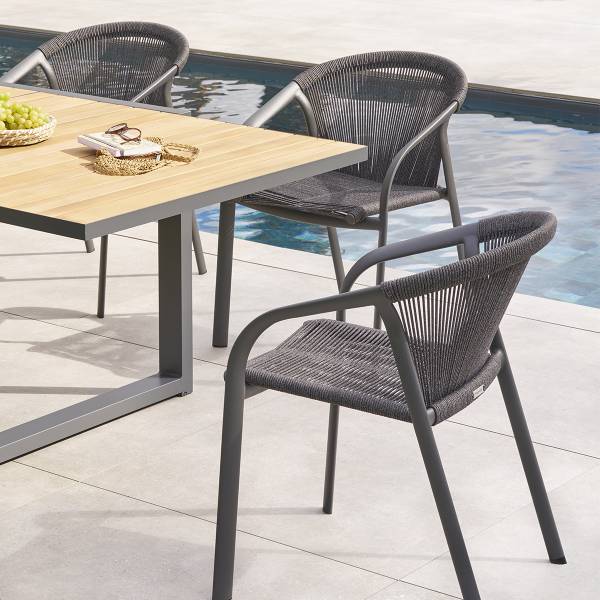 Stapelbarer Gartensessel RIU Grau