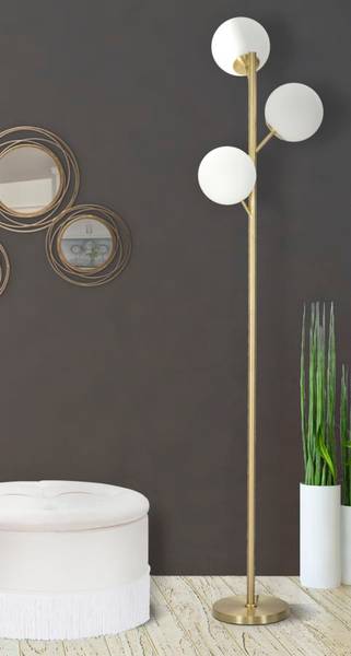 Vloerlamp Glamy A goud - metaal - 36 x 160 x 36 cm