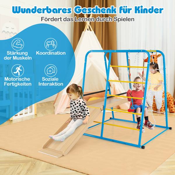 Kletterspielset EB50407NX+DE Blau - Metall - 150 x 158 x 225 cm