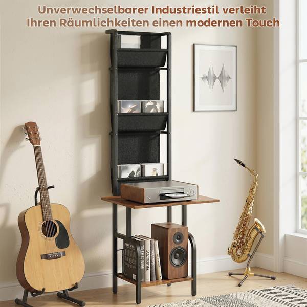 CD-Regal 836-687V00RB Braun - Holzwerkstoff - 49 x 144 x 50 cm