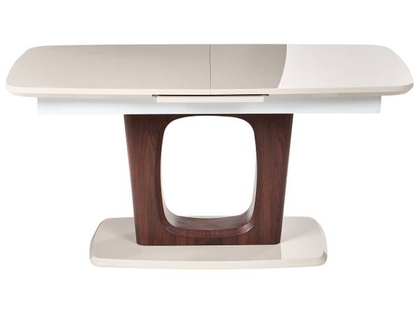 Table extensible BERRIGAN Beige - Marron - Bois manufacturé - 90 x 76 x 160 cm