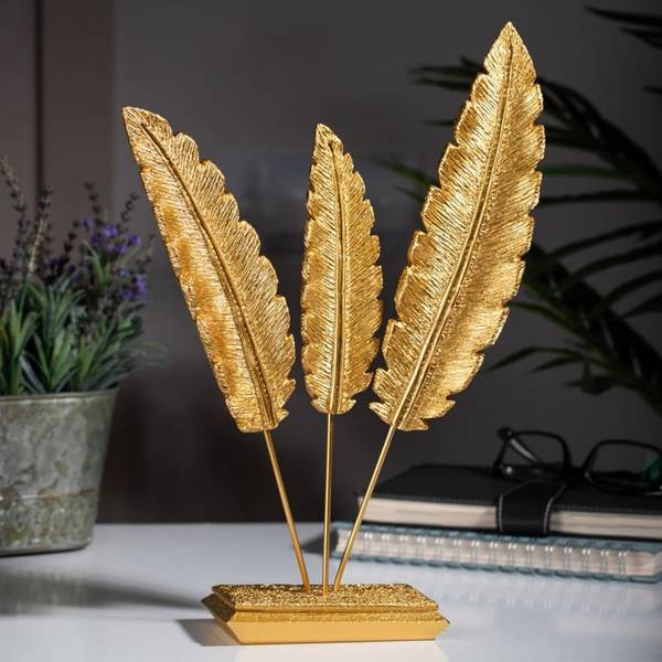 Pendelleuchte Pluma Gold - Metall - 31 x 11 x 34 cm