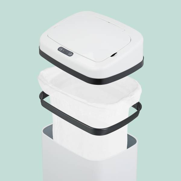 Weißer Mülleimer mit Sensor Fassungsvermögen: 50 L