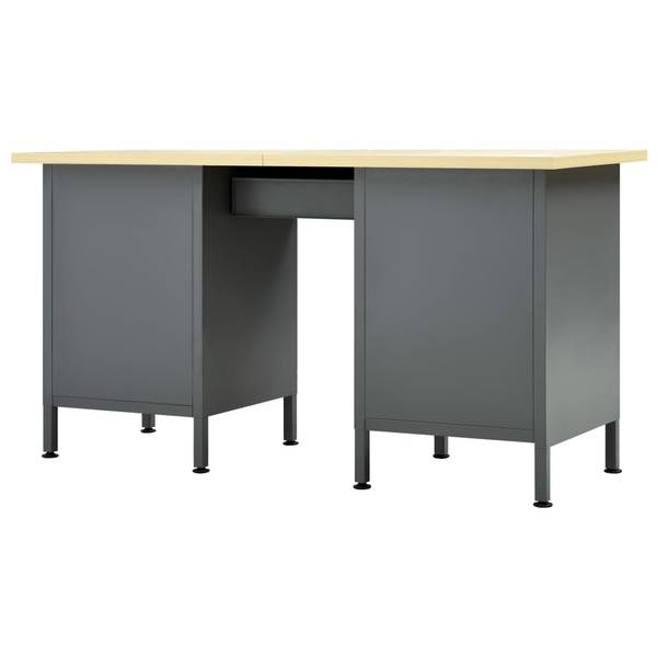 Werkbank 145347 Schwarz - Stahl - 60 x 85 x 160 cm