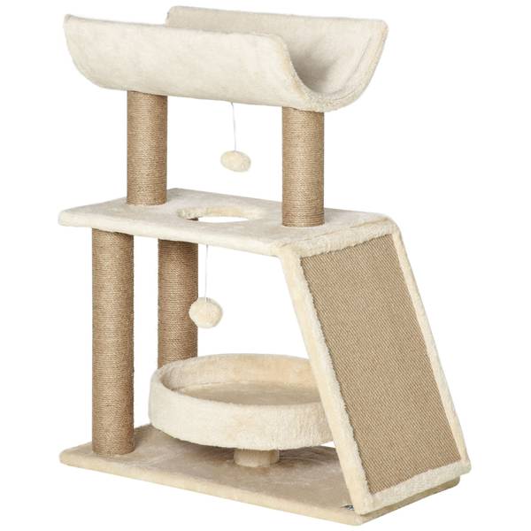 Kattenboom D30-481 bruin - plaatmateriaal op houtbasis - 30 x 76 x 60 cm