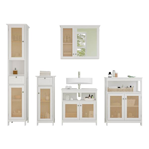Badmöbel-Set Rosario 40448 5er Set Weiß - Holzwerkstoff - 60 x 60 x 30 cm