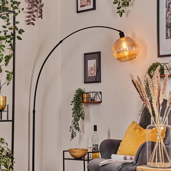 Stehlampe Cesaro Orange - Aluminium - Klarglas - Marmor - 45 x 170 x 136 cm