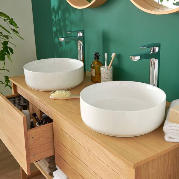Badmöbel-Set ATOLL 3-teilig Braun - Holzwerkstoff - 120 x 78 x 50 cm