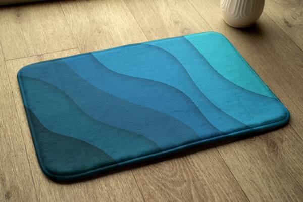 Badteppich Blauer Farbverlauf 75 x 45 x 75 cm