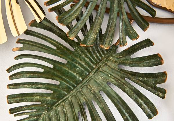 Wandbild VERDURE Gold - Metall - 7 x 49 x 90 cm