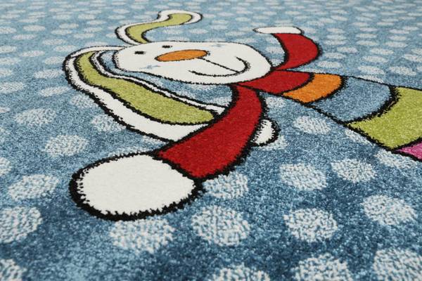 Kinderteppich Rainbow Rabbit Blau