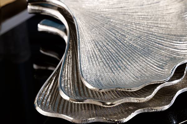 Schalen GINKGO  3er Set Silber