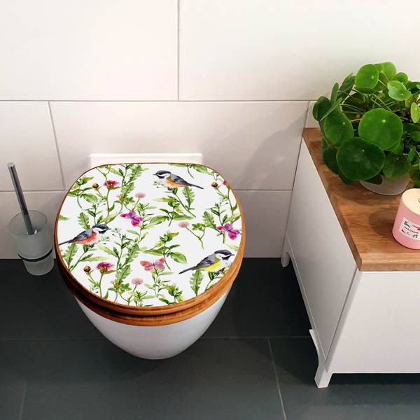 WC-Sitz mit Absenkautomatik Meisen im Kl Bambus - Holzwerkstoff - 38 x 5 x 49 cm