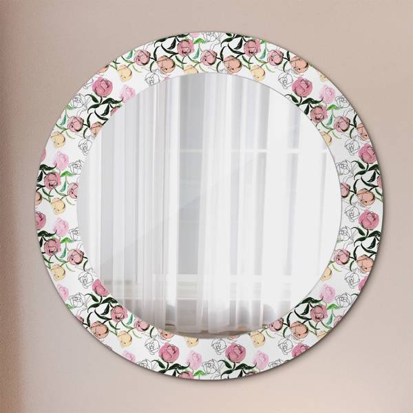 Dekospiegel Paeonia Gemma Spiegelglas - 60 x 60 x 1 cm