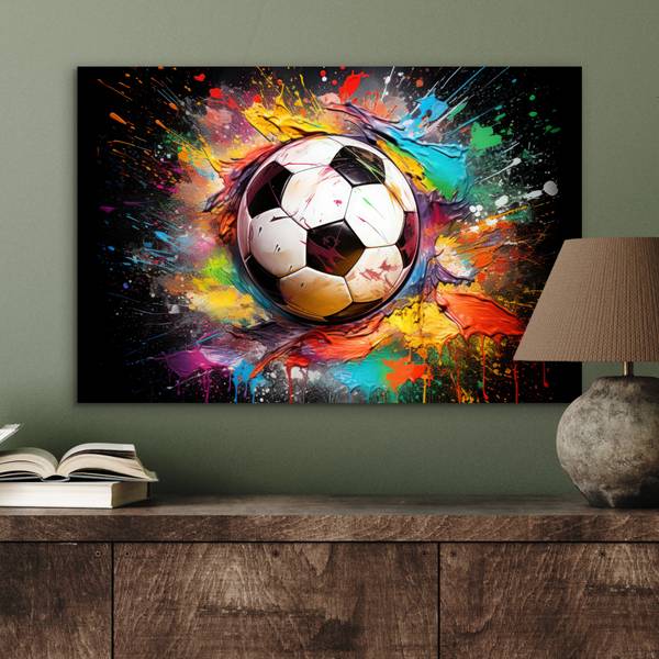 METALLBILD Fußball 60 x 40 cm