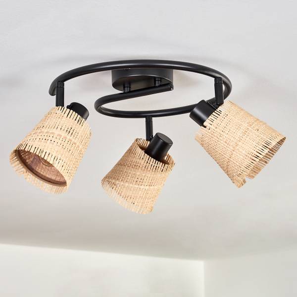 Deckenleuchte Intissans Beige - Mischgewebe - Aluminium - 46 x 24 x 40 cm