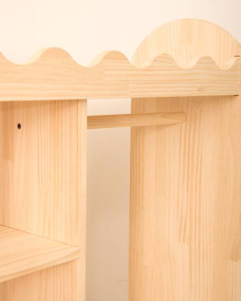 Möbel aus Montessori-Kiefer. Beige - Massivholz - 30 x 100 x 75 cm