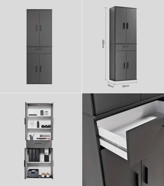 Mehrzweckschrank 2-teilig Besenschrank kaufen