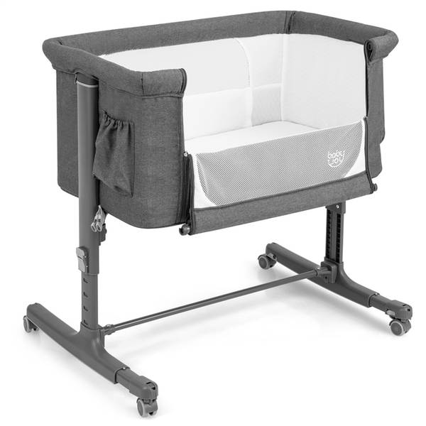 3 in 1 Beistellbett Grau - Metall - 63 x 81 x 86 cm