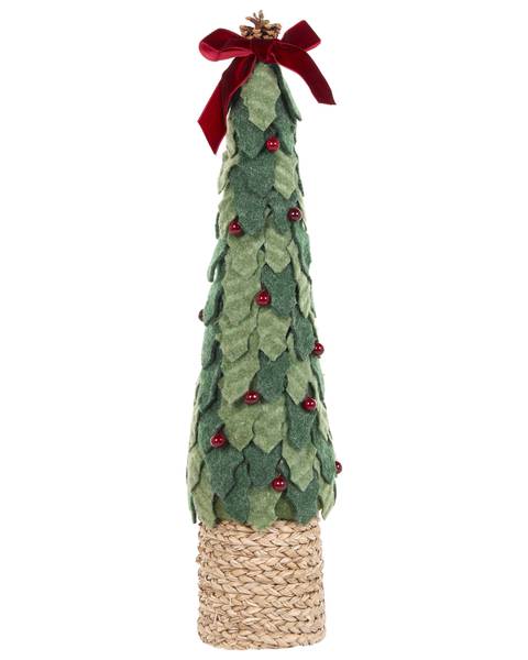 Dekoobjekt SIMONIEMI 2-tlg Braun - Grün - Rot - Naturfaser - 14 x 55 x 10 cm