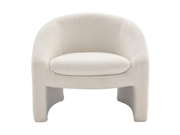 Sessel mit gerader Rückenlehne OSSANA Weiß - Textil - 83 x 74 x 74 cm