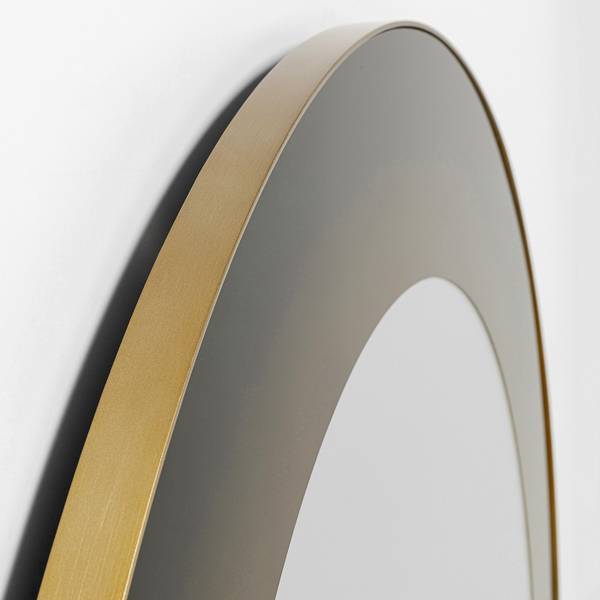 Miroir Prezioso 100cm Marron - Métal - 3 x 100 x 100 cm