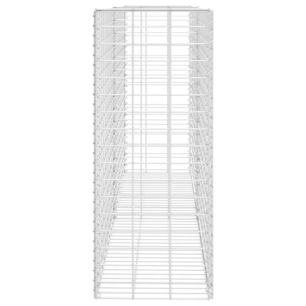 Gabione X7728 Silber - Metall - 30 x 200 x 85 cm