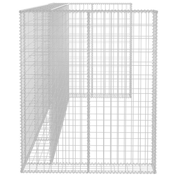Mur en gabion 145614 Argenté - Acier - 100 x 120 x 320 cm