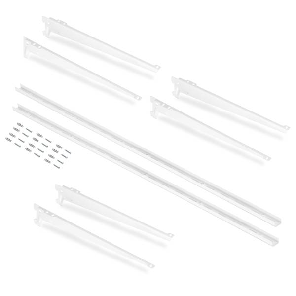 Wandregal Jagmet 3er-Set Weiß - Metall - 1 x 100 x 38 cm