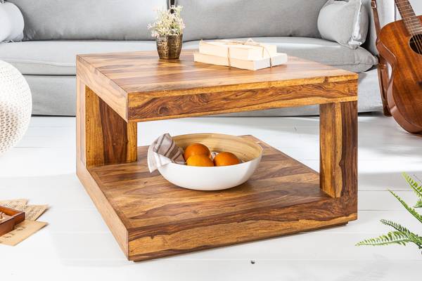 Couchtisch GIANT Braun - Sheesham - 60 x 40 x 60 cm