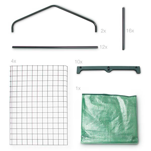 Kweekkas met PE folie Hoogte: 158 cm