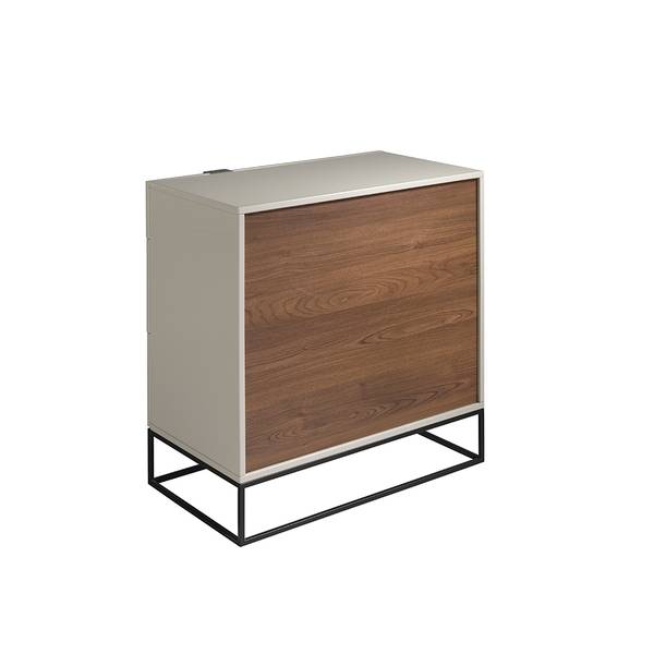 Kommode 7020 Schwarz - Weiß - Zink - 80 x 80 x 45 cm