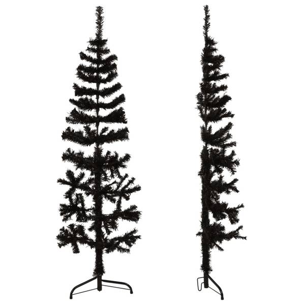 Demi-sapin de Noël artificiel 3013738 Noir - 40 x 120 x 1 cm