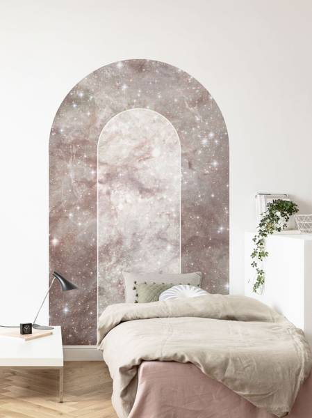 Selbstklebende Wandtattoo 611748 Pink - Vinyl - 127 x 200 x 127 cm
