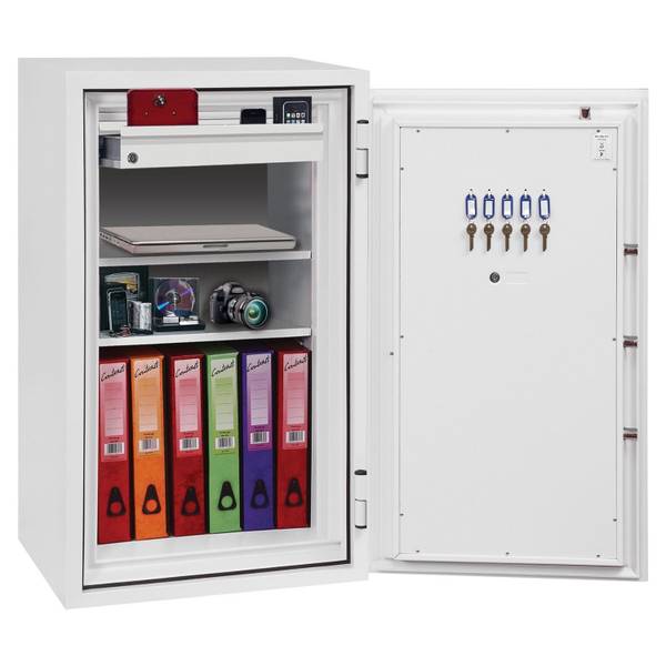 Feuerschutztresor FS0444E Weiß - Metall - 66 x 116 x 56 cm