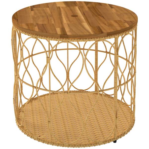 Balkontisch 84G-489V90TK Akazie - Polyethylen - 50 x 48 x 50 cm