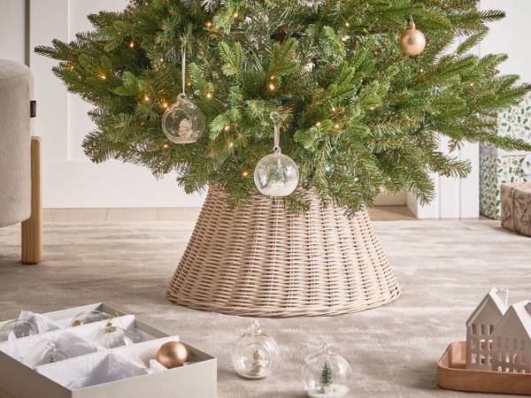 Jupe de sapin de Noël FLOCON Marron - Marron clair