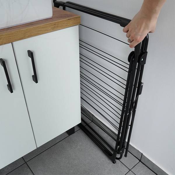 Wäscheständer 568003 Schwarz - Metall - 58 x 136 x 61 cm