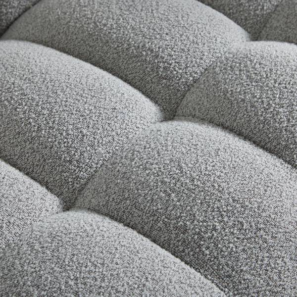 3-Sitzer-Sofa ENA Grau - Textil - Holz teilmassiv - 210 x 75 x 96 cm