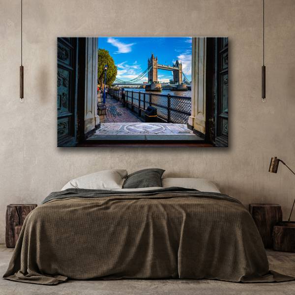 Tableau déco vue sur tower bridge 90 x 60 cm