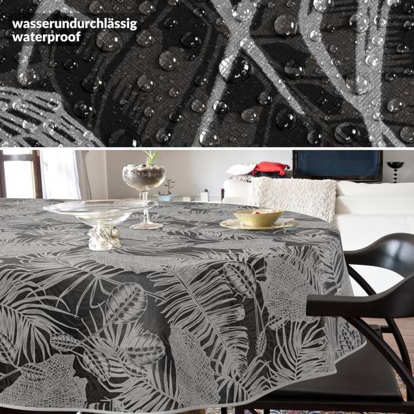 Wachstischdecke Dark-Tropika BO Tiefe: 240 cm
