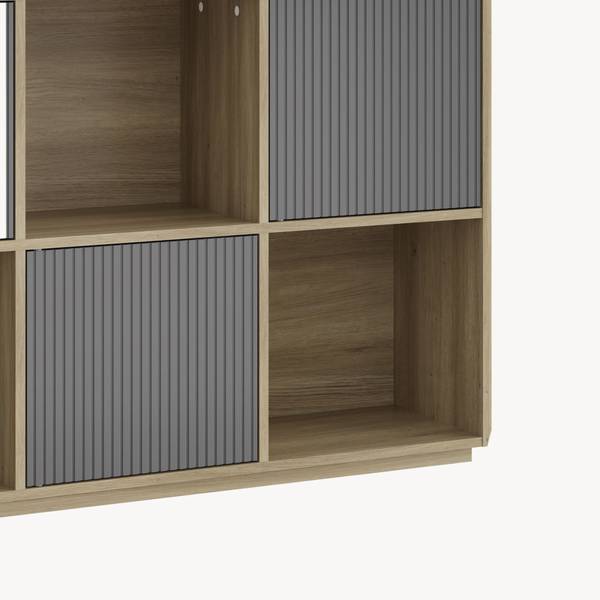 Buffet Trömi Marron - Gris - Bois manufacturé - 120 x 75 x 30 cm