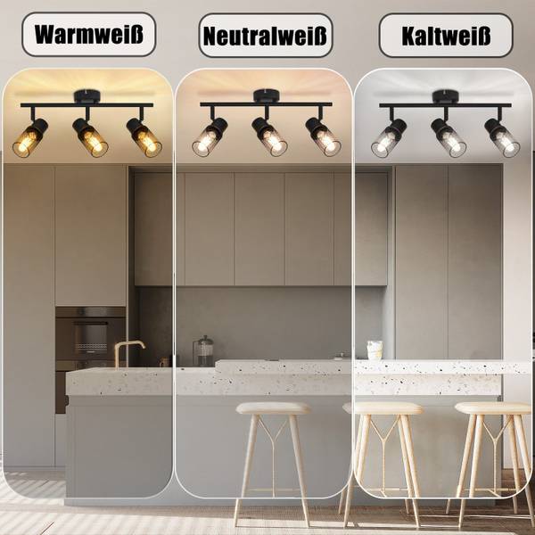 Plafonnier Käfig 3 ampoules Noir - Métal - 16 x 21 x 48 cm