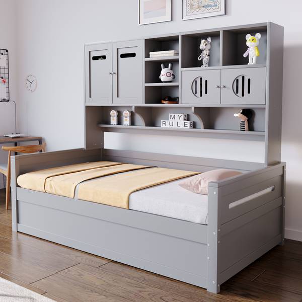 Holzsofa-Bett Selene Ⅰ Grau