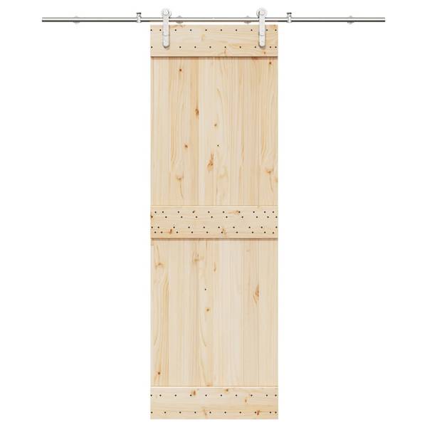Matériel de porte coulissante 3038253 Argenté - Acier - 100 x 1 x 200 cm