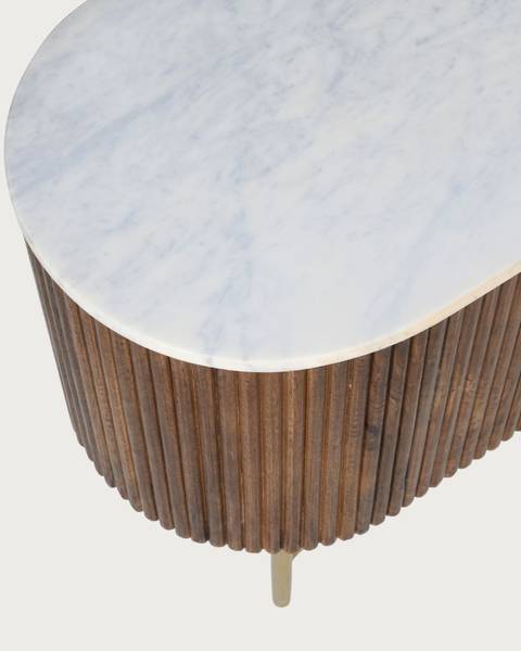 Meuble Tv Céline Marron - Bois massif - 160 x 61 x 150 cm