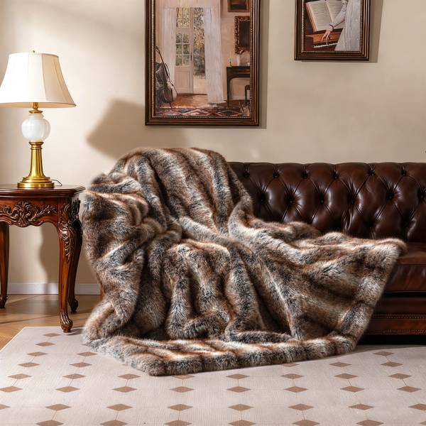 Kuscheldecke TG33532LE Braun - Textil - 203 x 1 x 153 cm