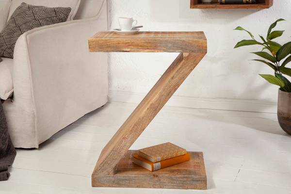 Beistelltisch Z Braun - Massivholz - 45 x 60 x 30 cm