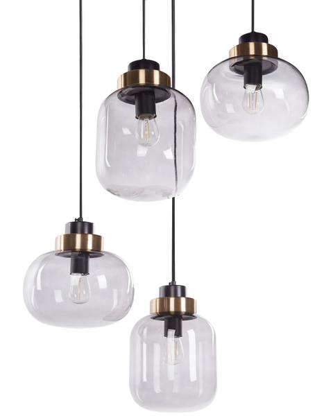 Hanglamp ZAYANDE goud - grijs - bamboe - 39 x 105 x 39 cm