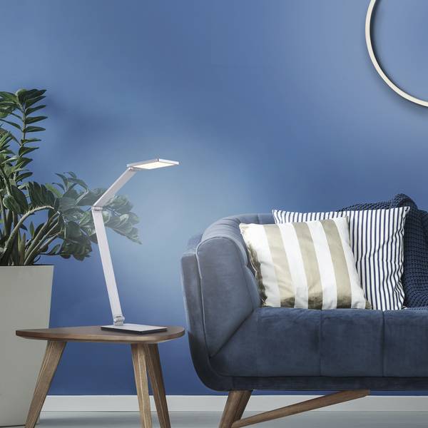LED Tischleuchte Q-HANNES Smart Home Grau - Aluminium - 12 x 76 x 39 cm